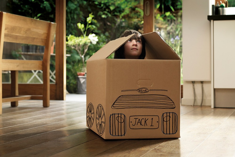 Ford Accident Management moving box in the middle of the kitchen floor