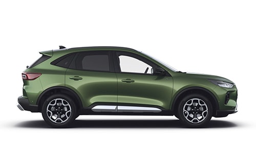 Vihreä Ford Kuga Hybridi.