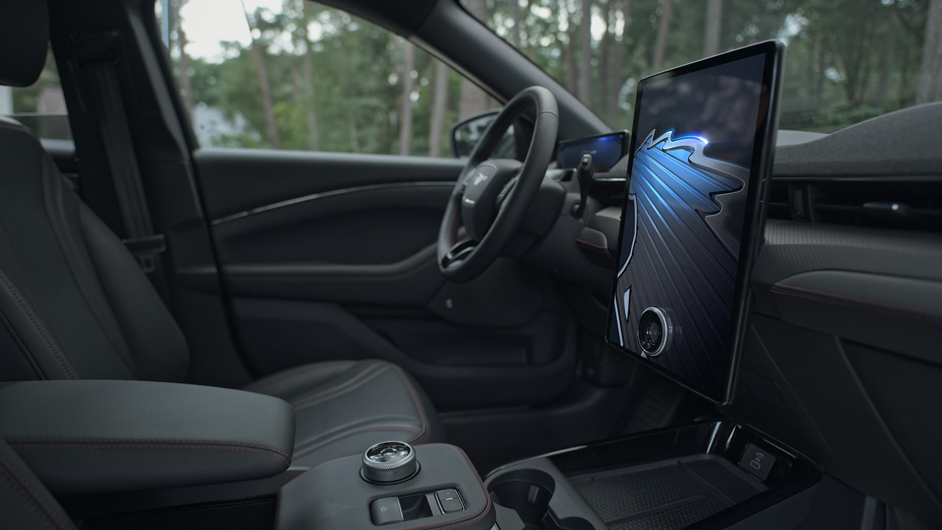 All-New Ford Mustang Mach-E interior with Next Generation Ford SYNC screen