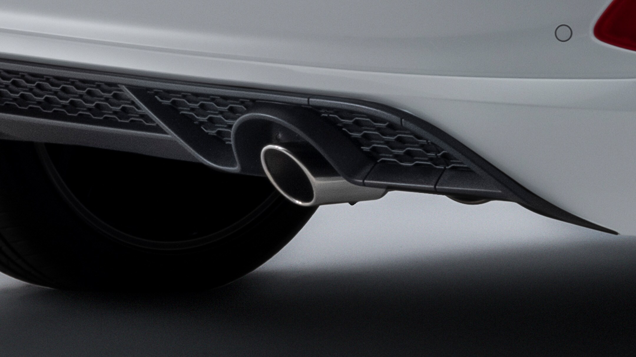 Ford Fiesta close up of chrome exhaust 