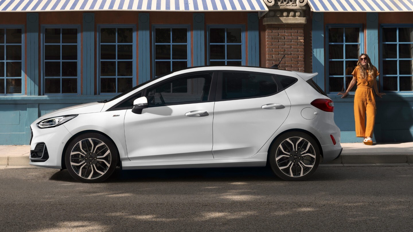 Ford Fiesta profile view showing body kit