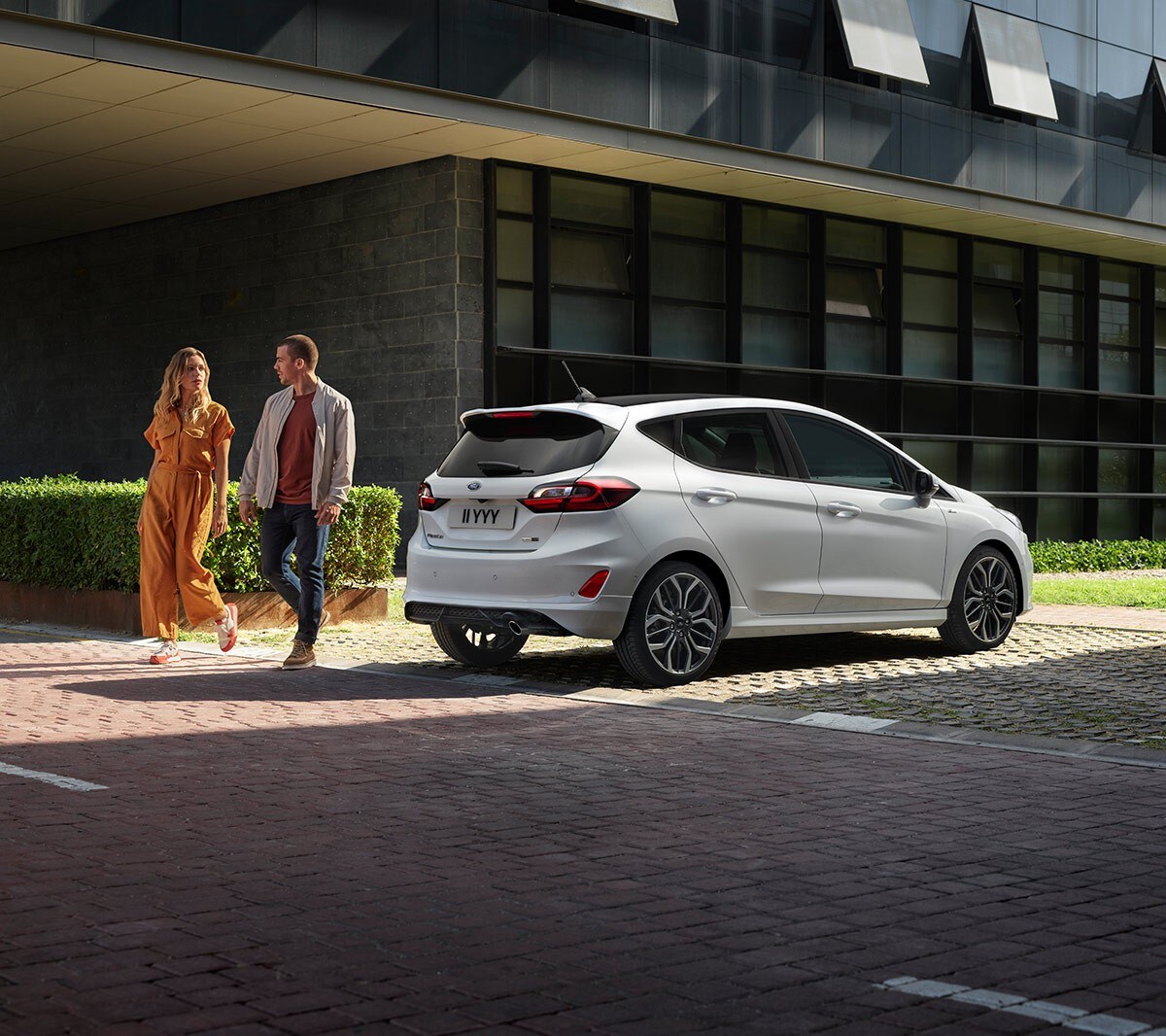 Ford Fiesta rear three quarter view