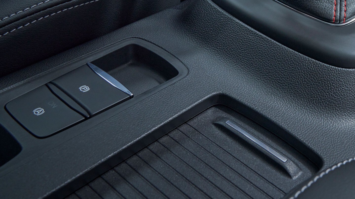 Close up of electronic parking brake