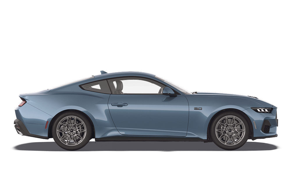 Uusi Ford Mustang sivusta kuvattuna