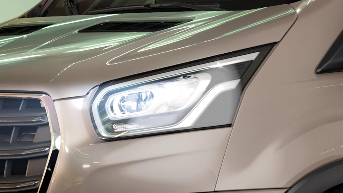 Highly energy efficient, these advanced daytime running lights provide a signature look that really sets new Transit apart: they’ll help get you noticed during the day and seen clearly at night.