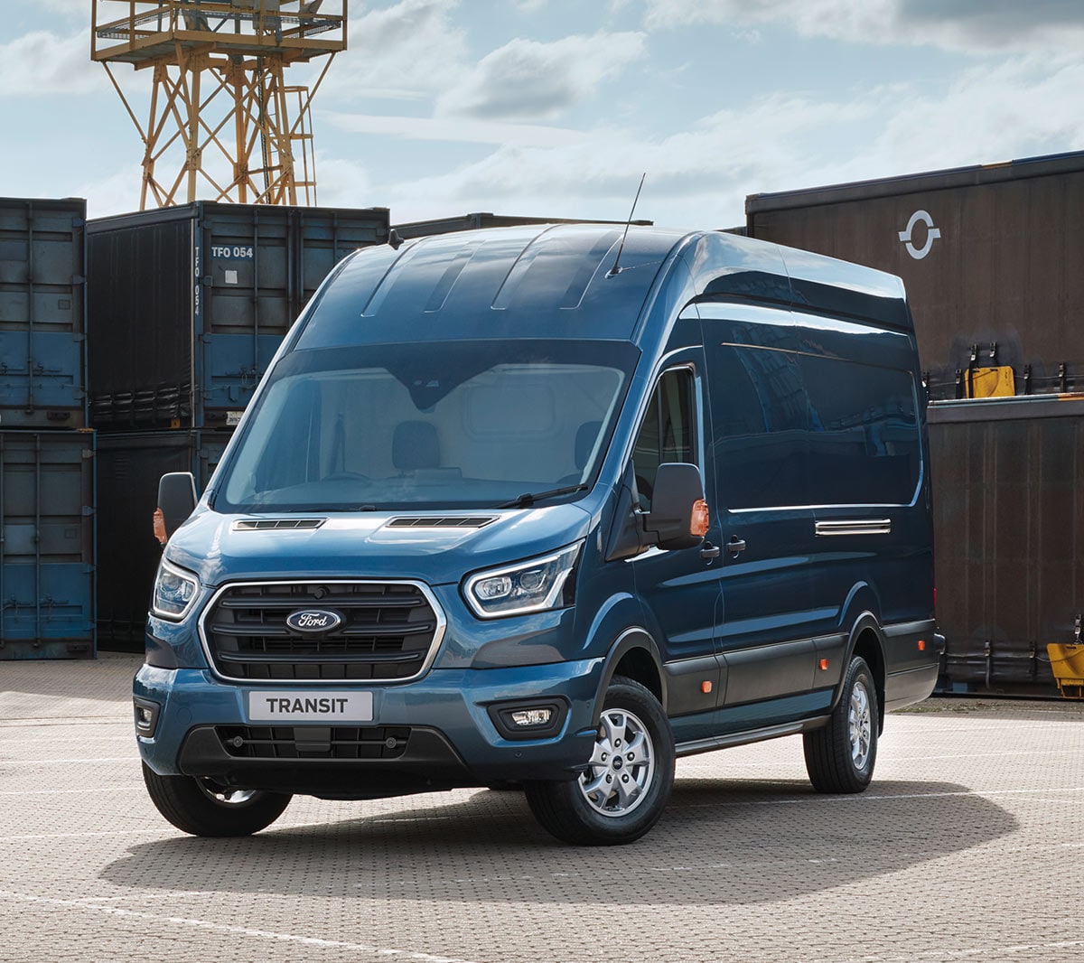 New Ford Transit Van Trail front view parked