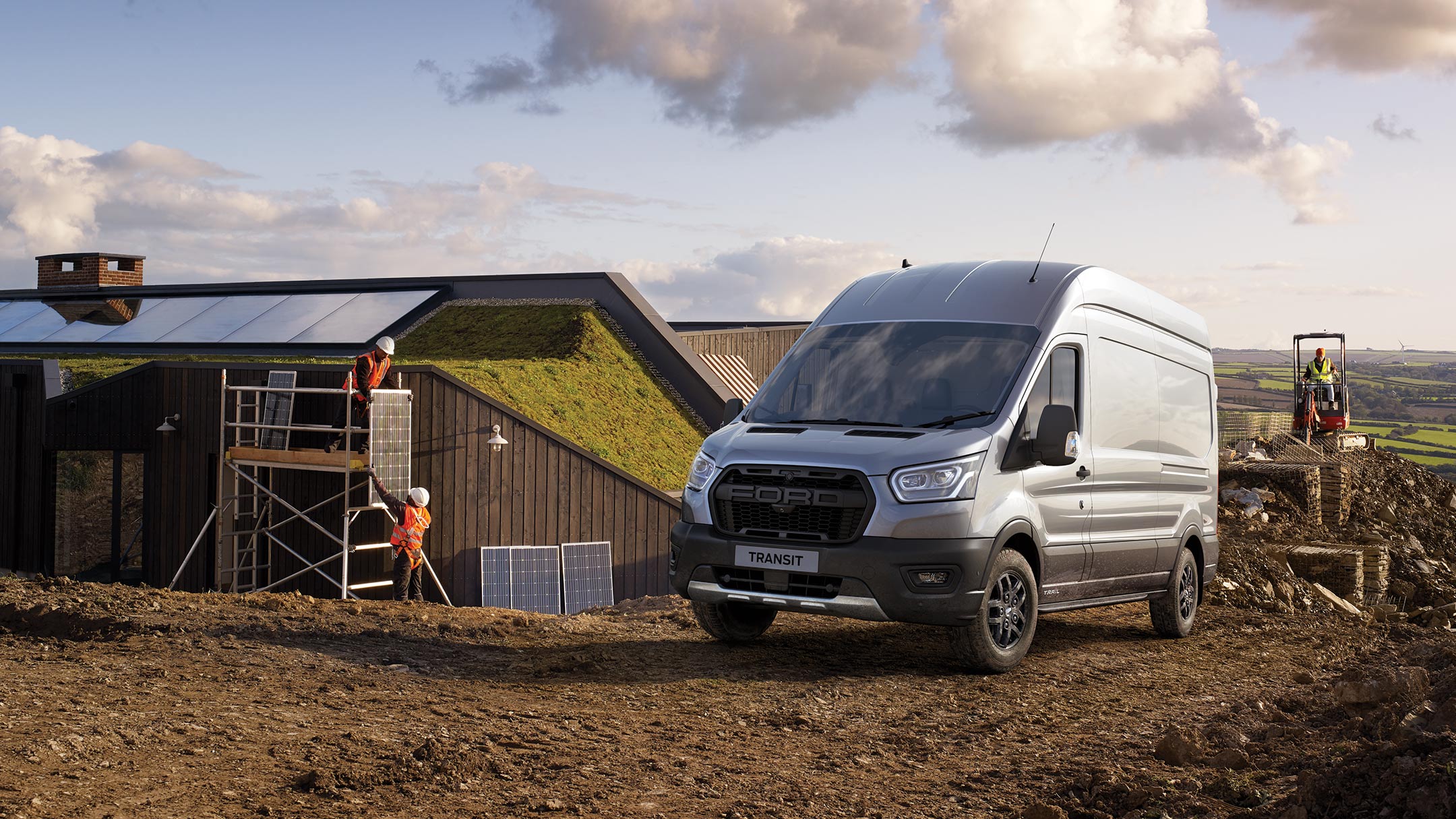 New Ford Transit Van Trail front view parked