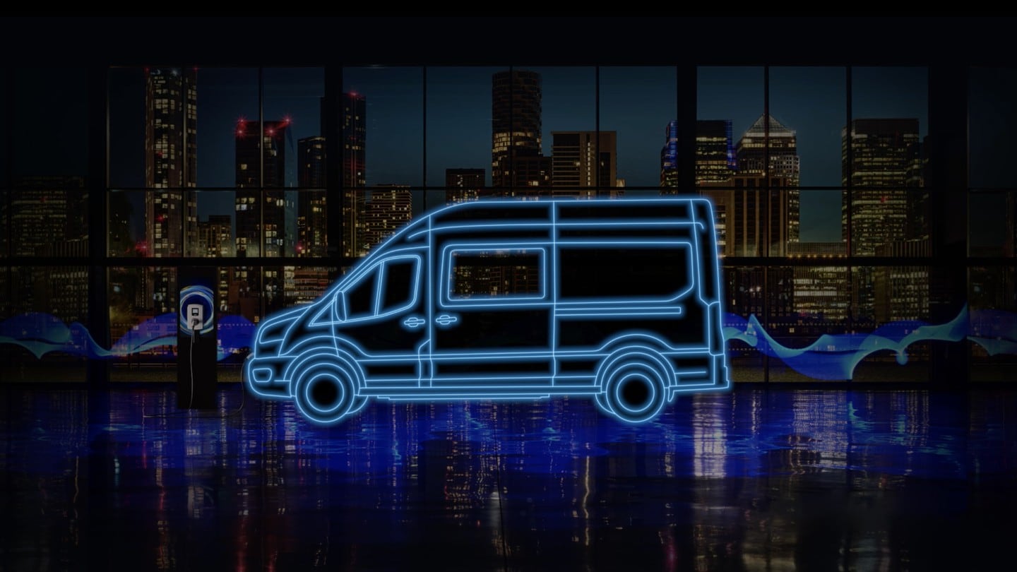 Ford Transit Double Cab profile view
