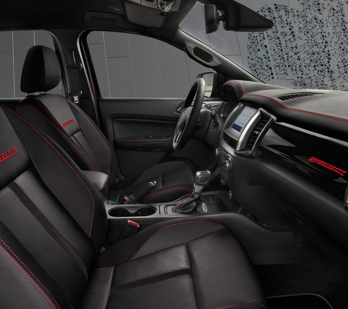Ford Ranger Stormtrak interior view showing seats
