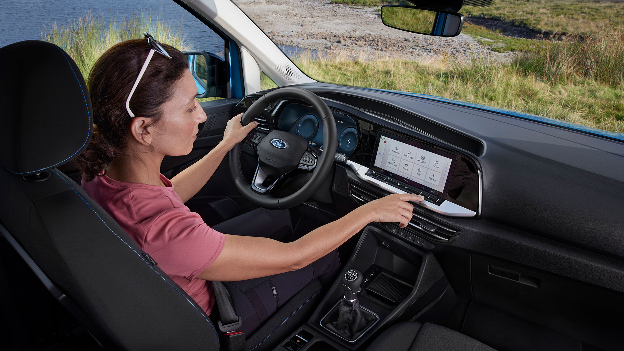 Ford Tourneo Connect digital interface close up