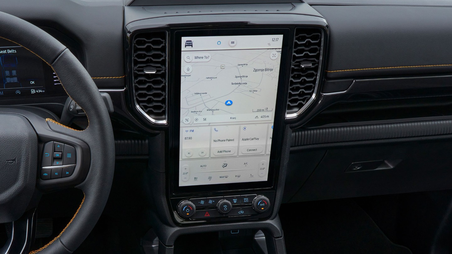 All-New Ford Ranger's infotainment system