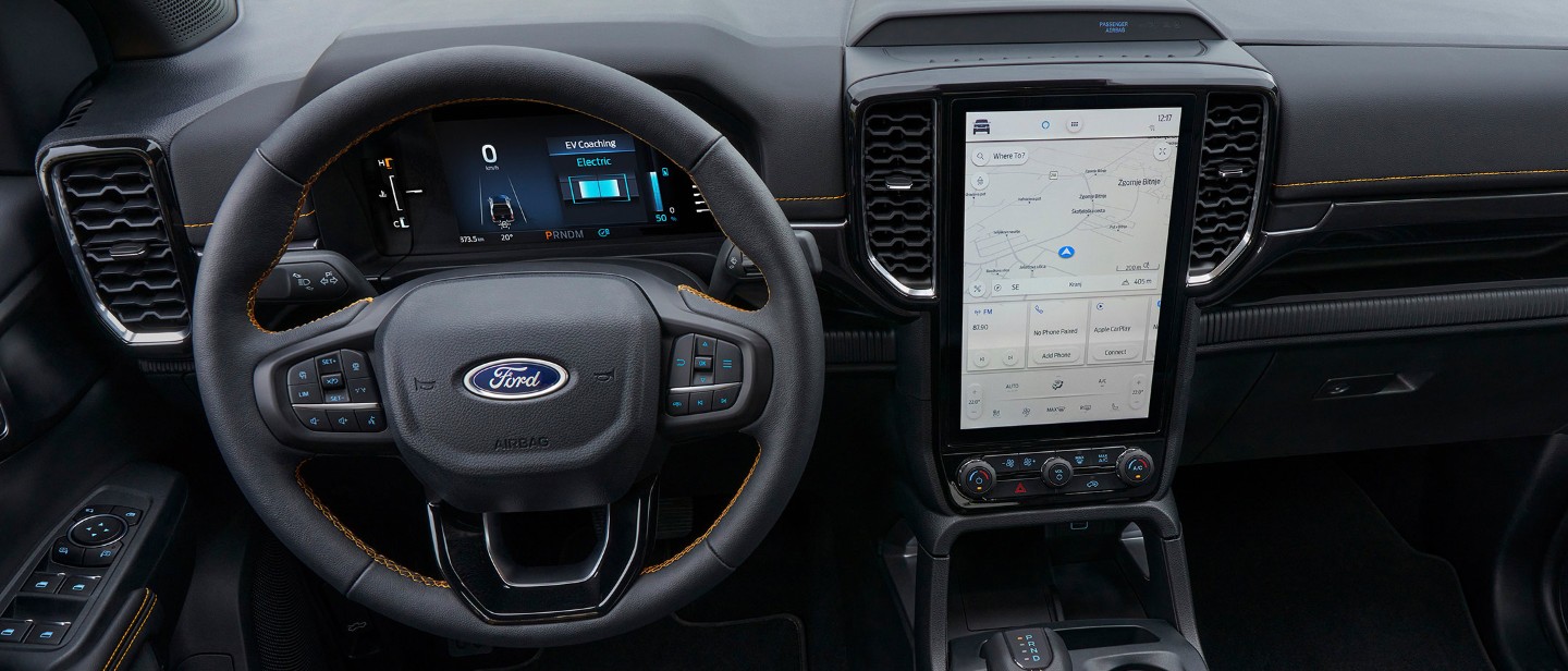 All-New Ranger steering wheel and main display view
