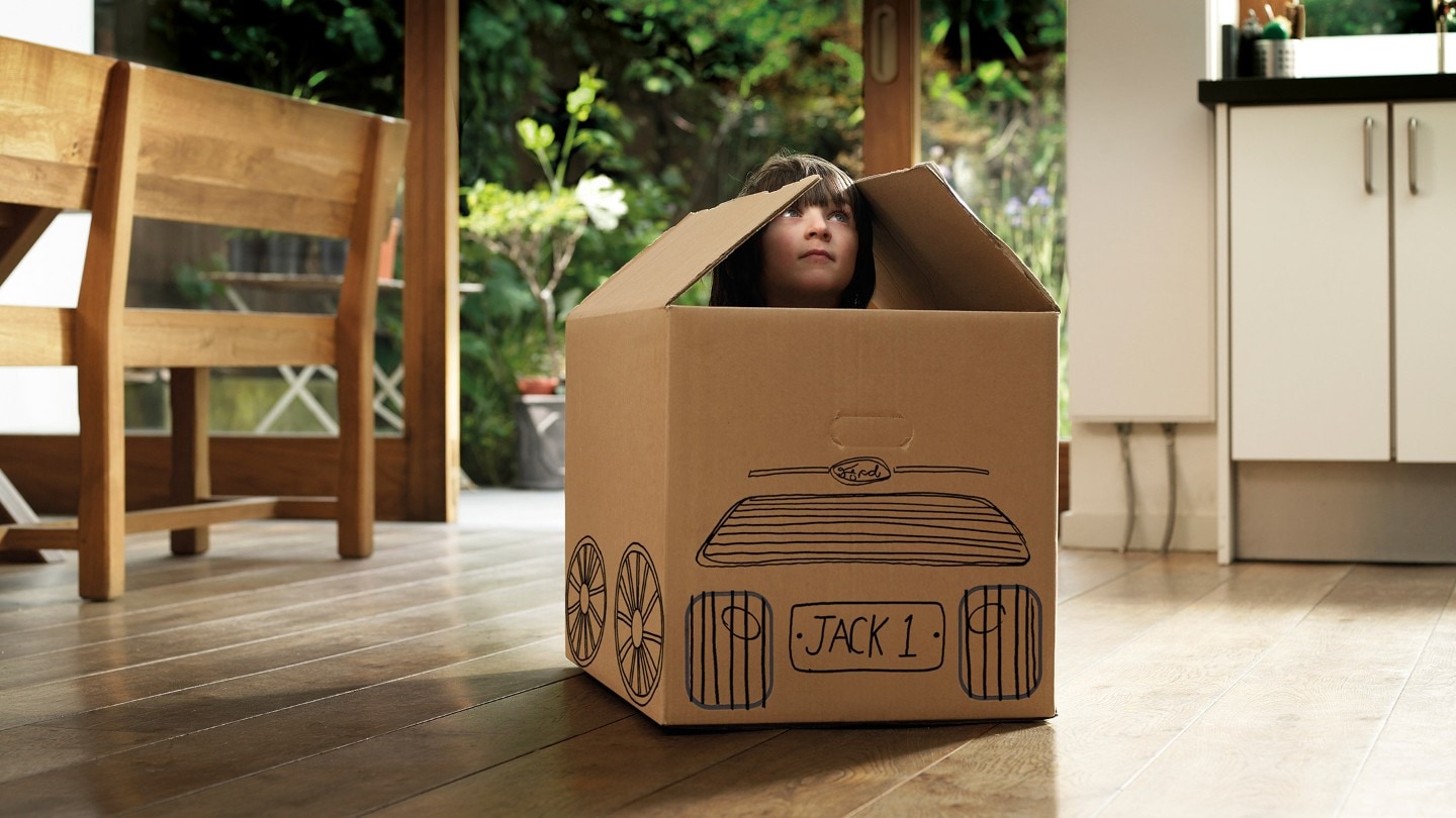 Ford Accident Management moving box in the middle of the kitchen floor